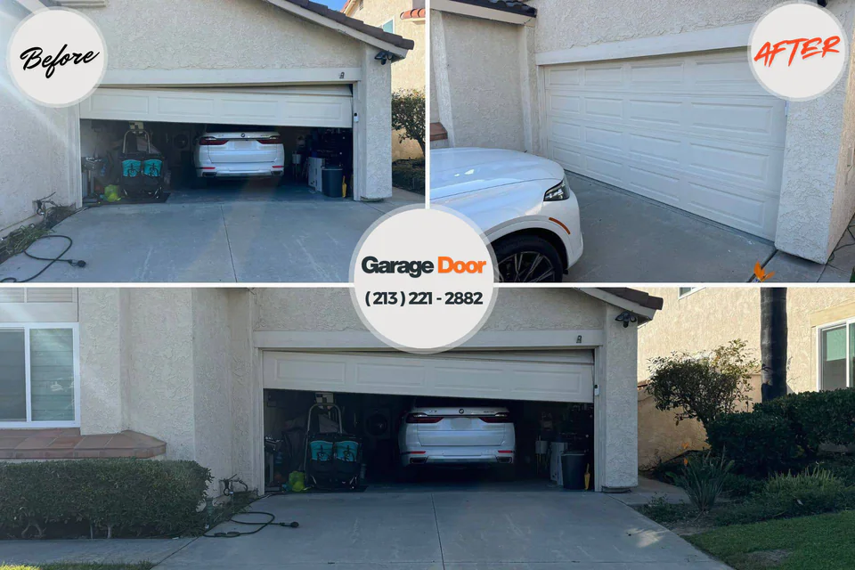 Before and after: garage door repair 80643